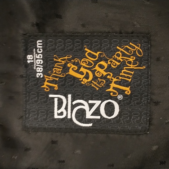 Waistcoat Vest Button Front Pockets Woven Flax Fiber Unisex Possible 40" Blazo - Picture 3 of 7